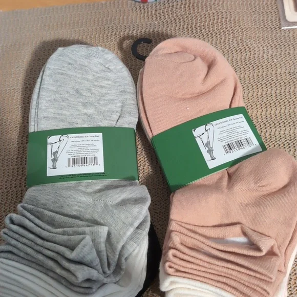 Kate Spade Quarter Socks - Black Or Pink Pick One 6 Pack New - Picture 3 of 3